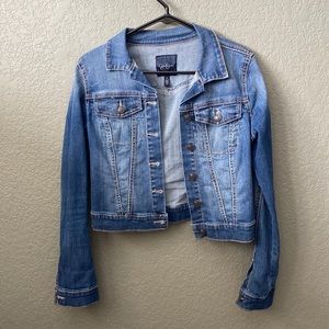 Jessica Simpson cropped jean jacket